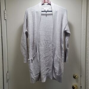 Soma Wknd Light Gray Open Front Cardigan